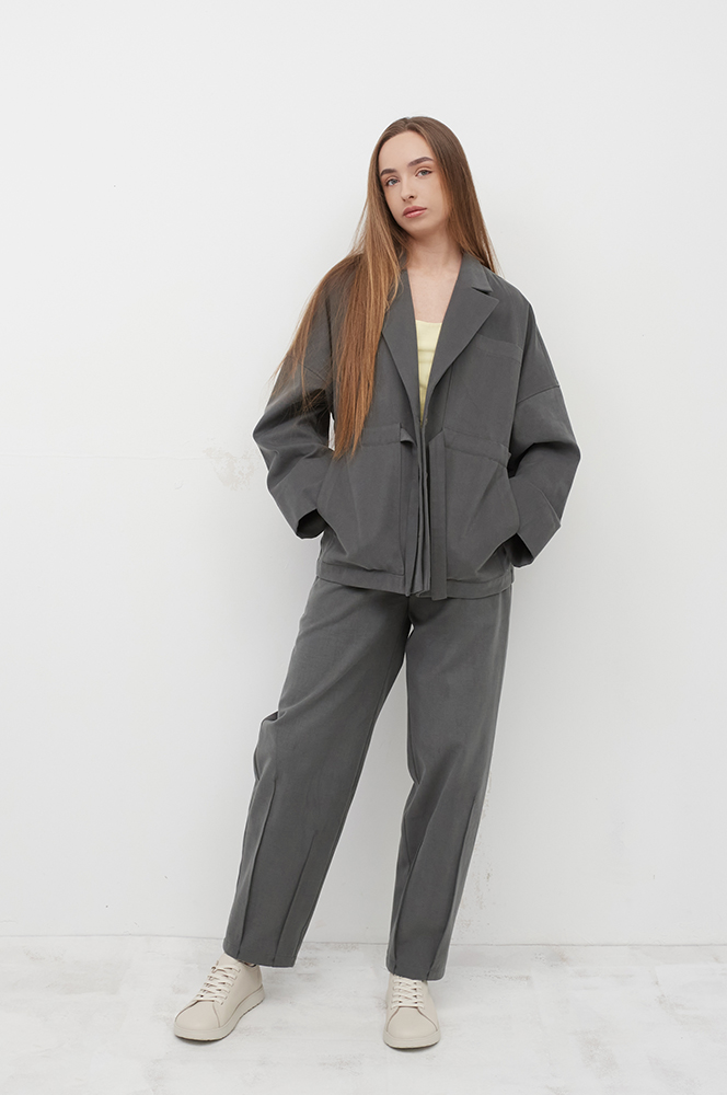 Штани баррел бавовна димчасто-зелений (БР 91)